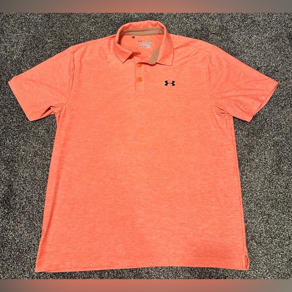 Under Armour Heat Gear Loose Short Sleeve Polo Shirt Mens Large